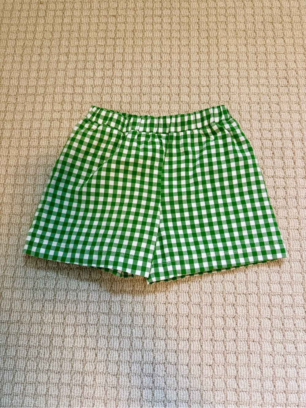 Beaufort Bonnet green gingham boys shorts